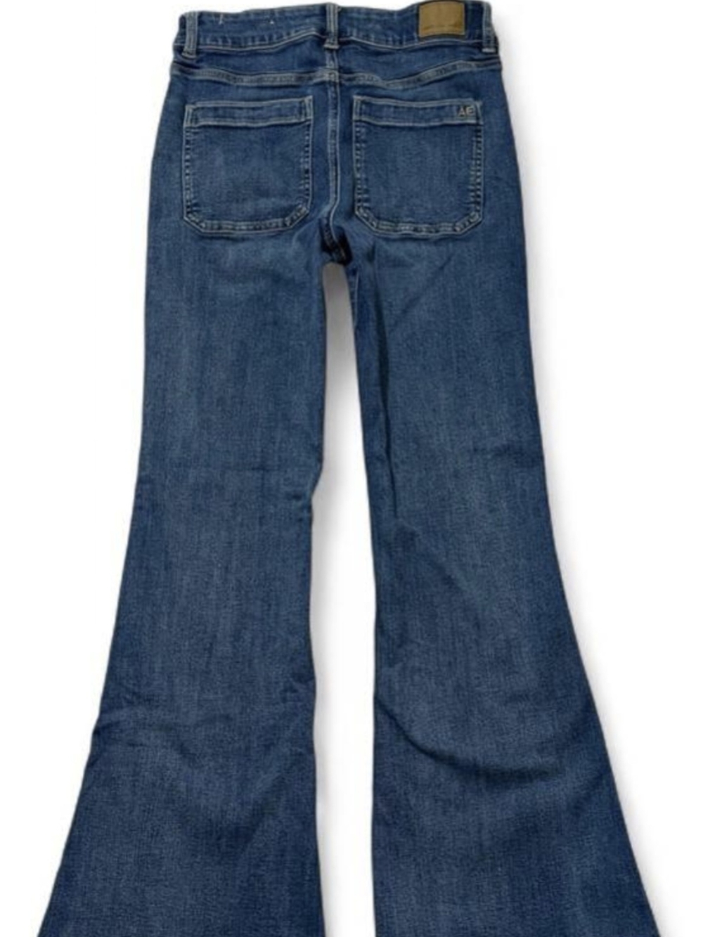 AE Super High Waisted Flare Jeans LIKE NEW SIZE 10 SHORT - Picture 4 of 8
